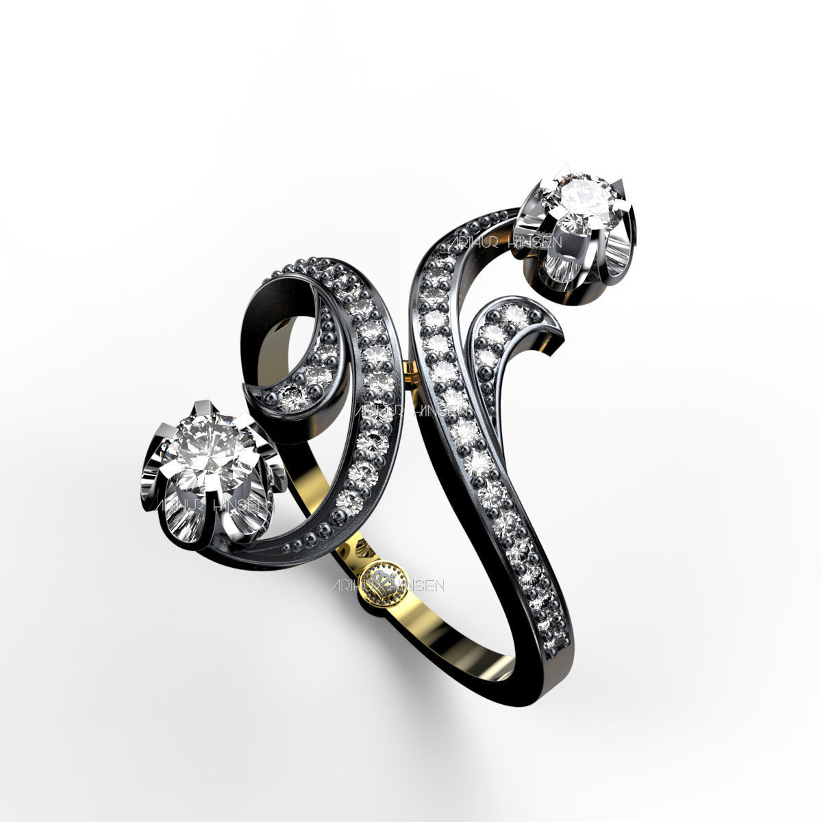 Antique TDM Ring 3D print model_4