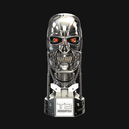 Terminator T-800 Skull Bust V2 3D print model