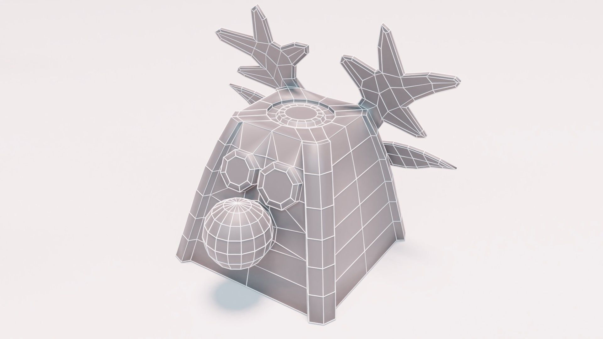 Handcrafted fun childrens eggbox characters Low-poly 3D model_8