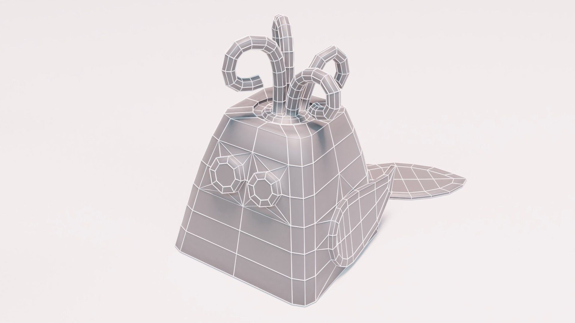 Handcrafted fun childrens eggbox characters Low-poly 3D model_12