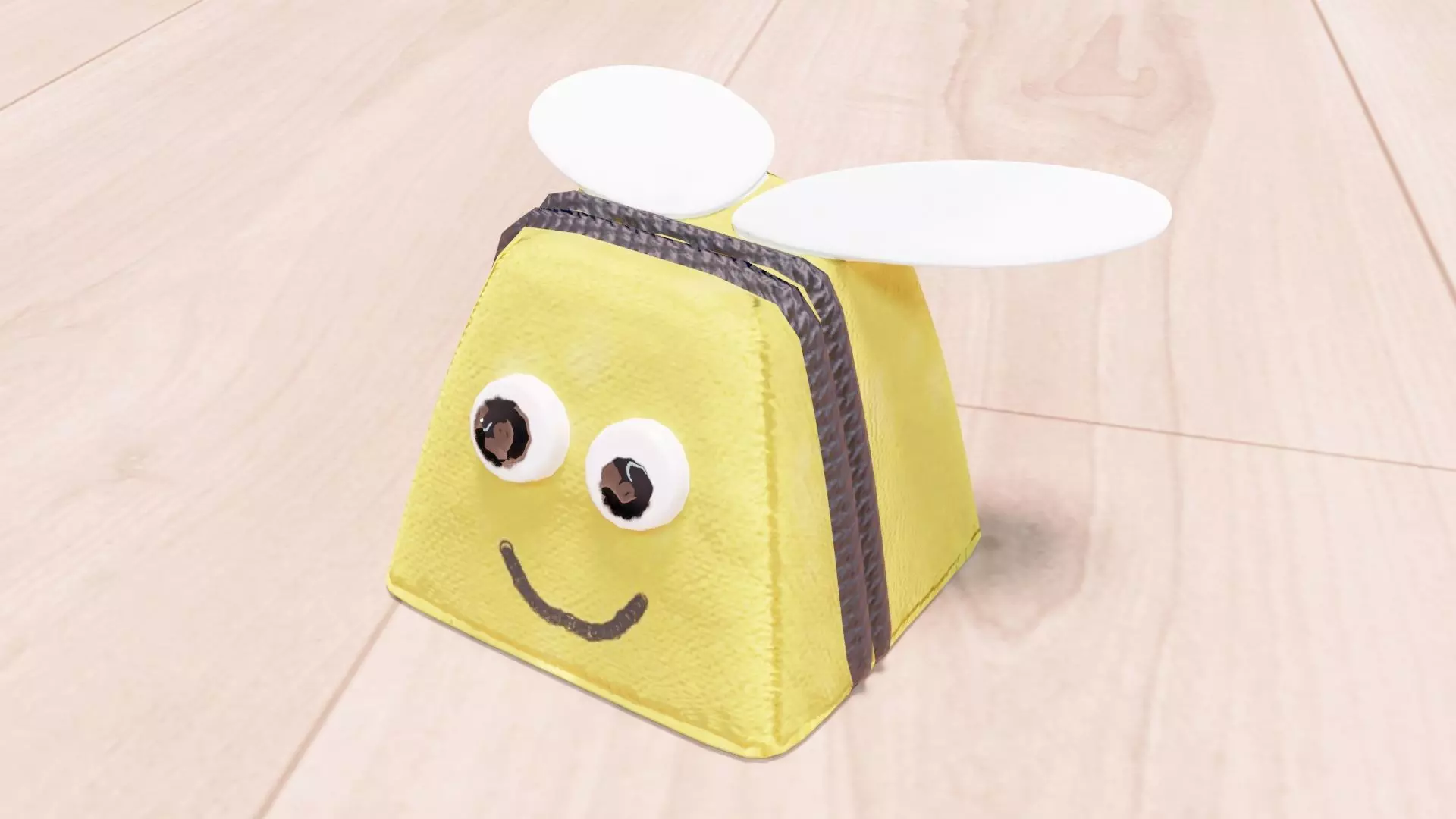 Handcrafted fun childrens eggbox characters Low-poly 3D model_0