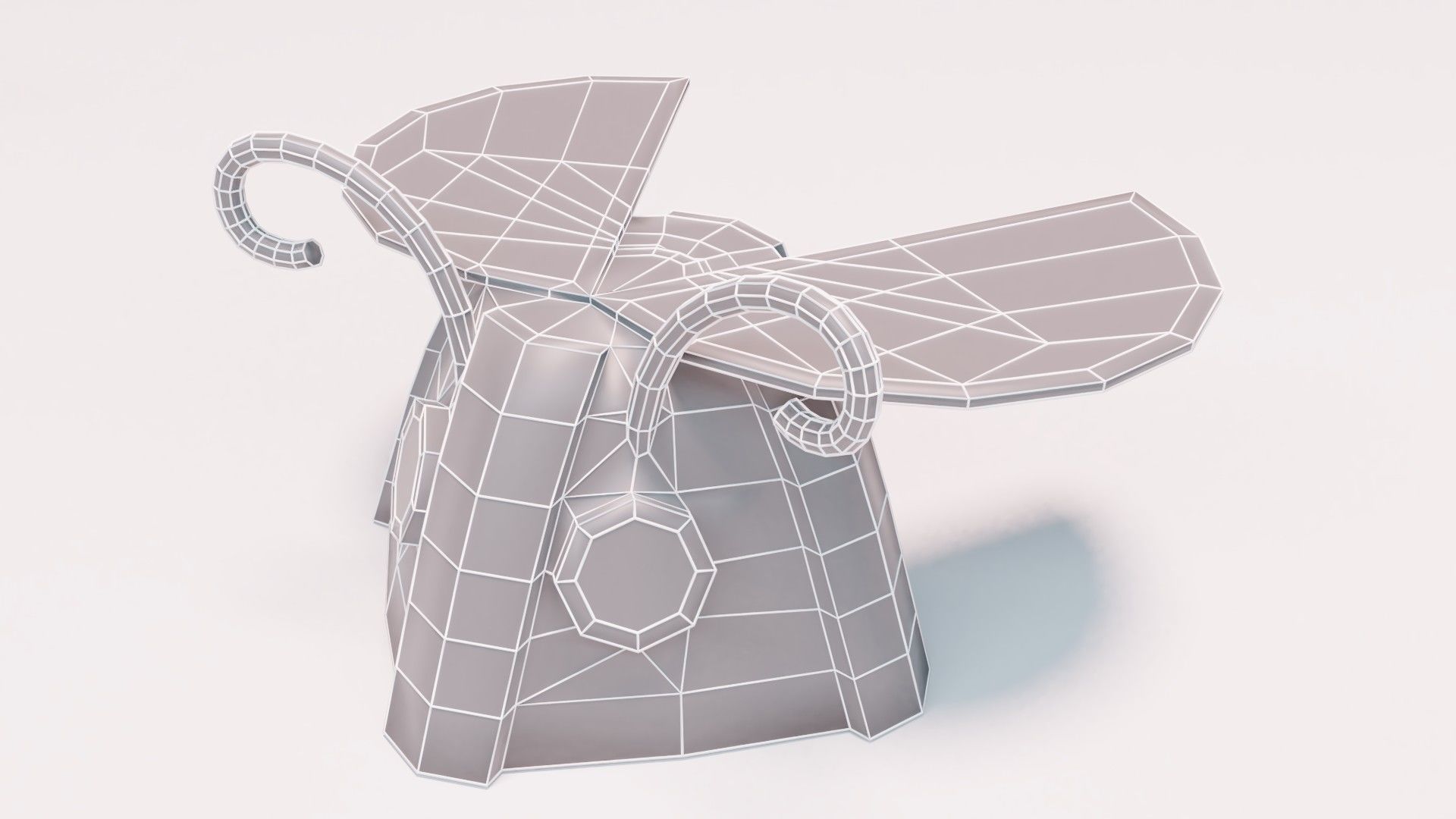 Handcrafted fun childrens eggbox characters Low-poly 3D model_4