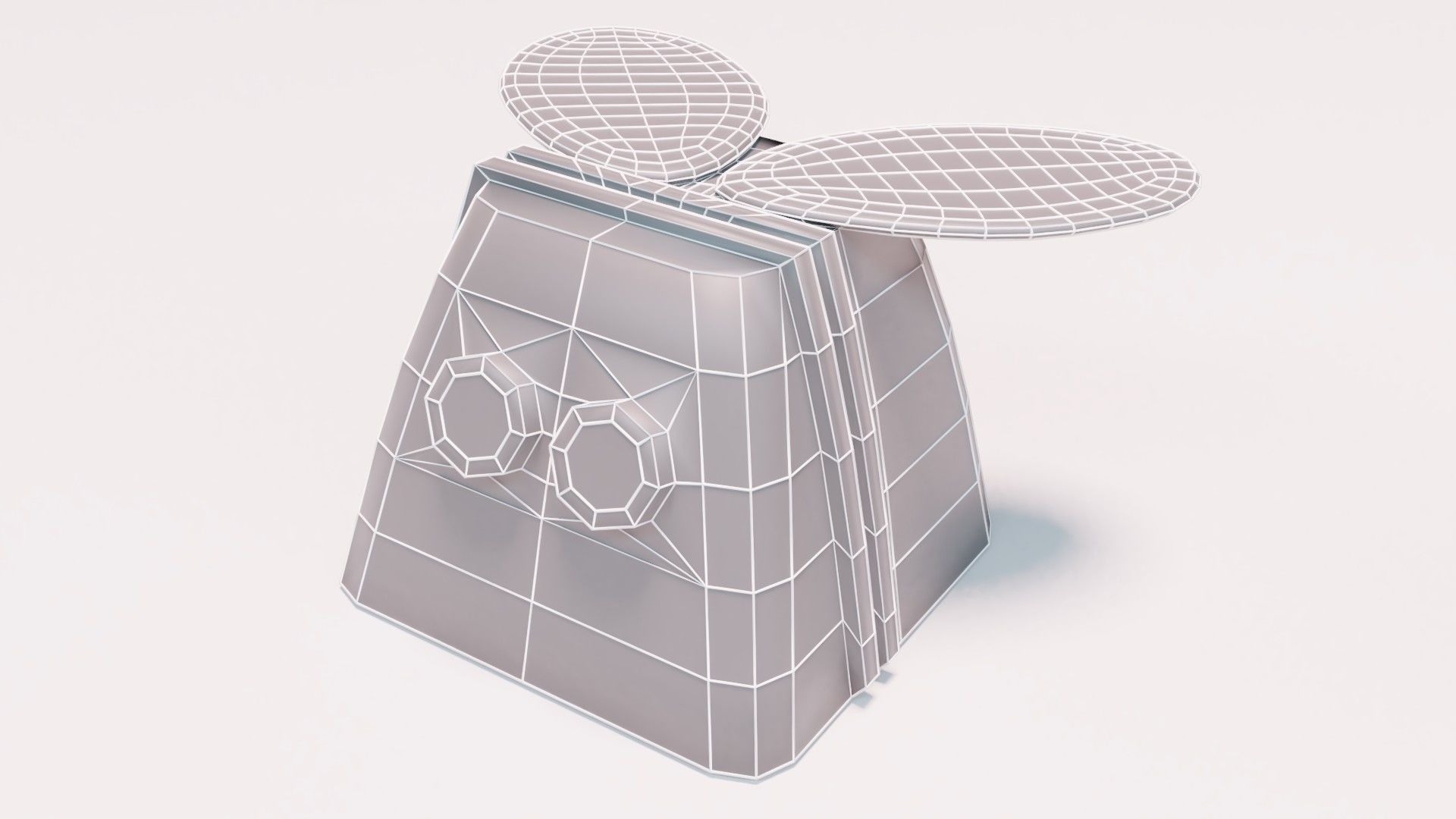 Handcrafted fun childrens eggbox characters Low-poly 3D model_2