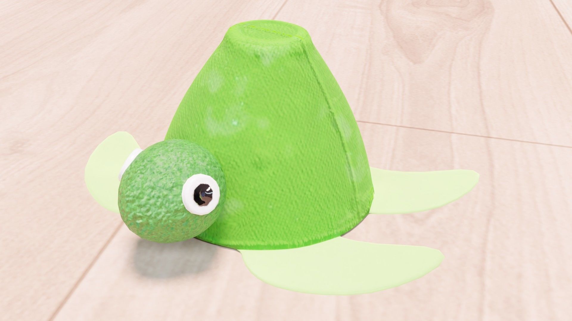 Handcrafted fun childrens eggbox characters Low-poly 3D model_9