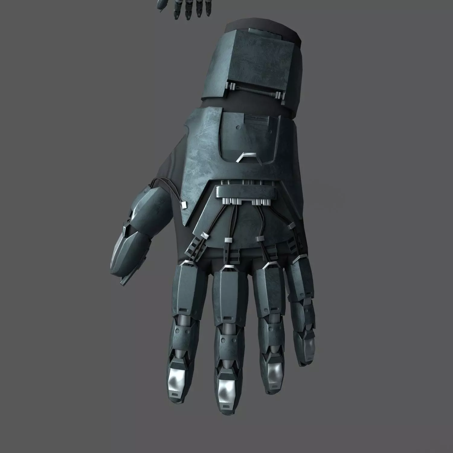 Scifi glove warior  Low-poly 3D model_0