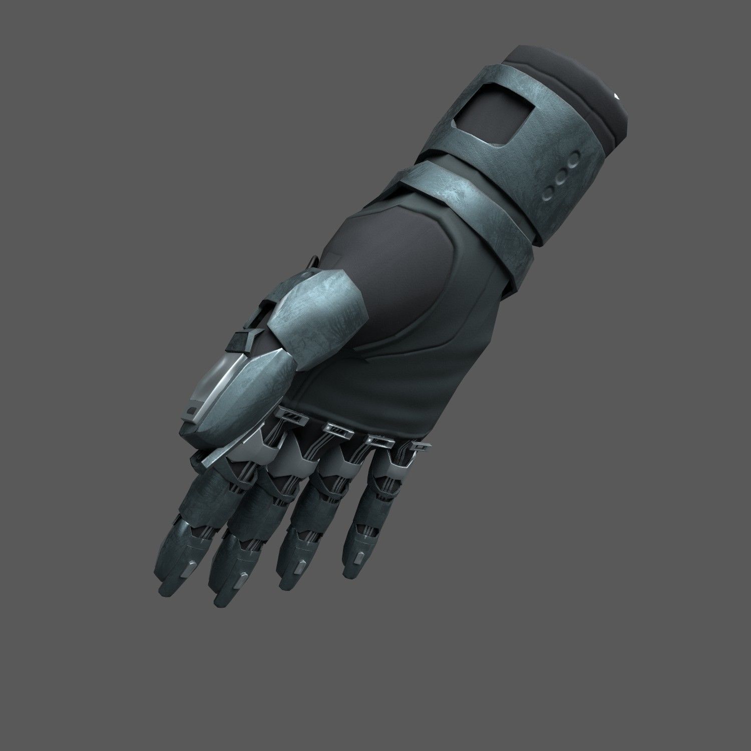 Scifi glove warior  Low-poly 3D model_2
