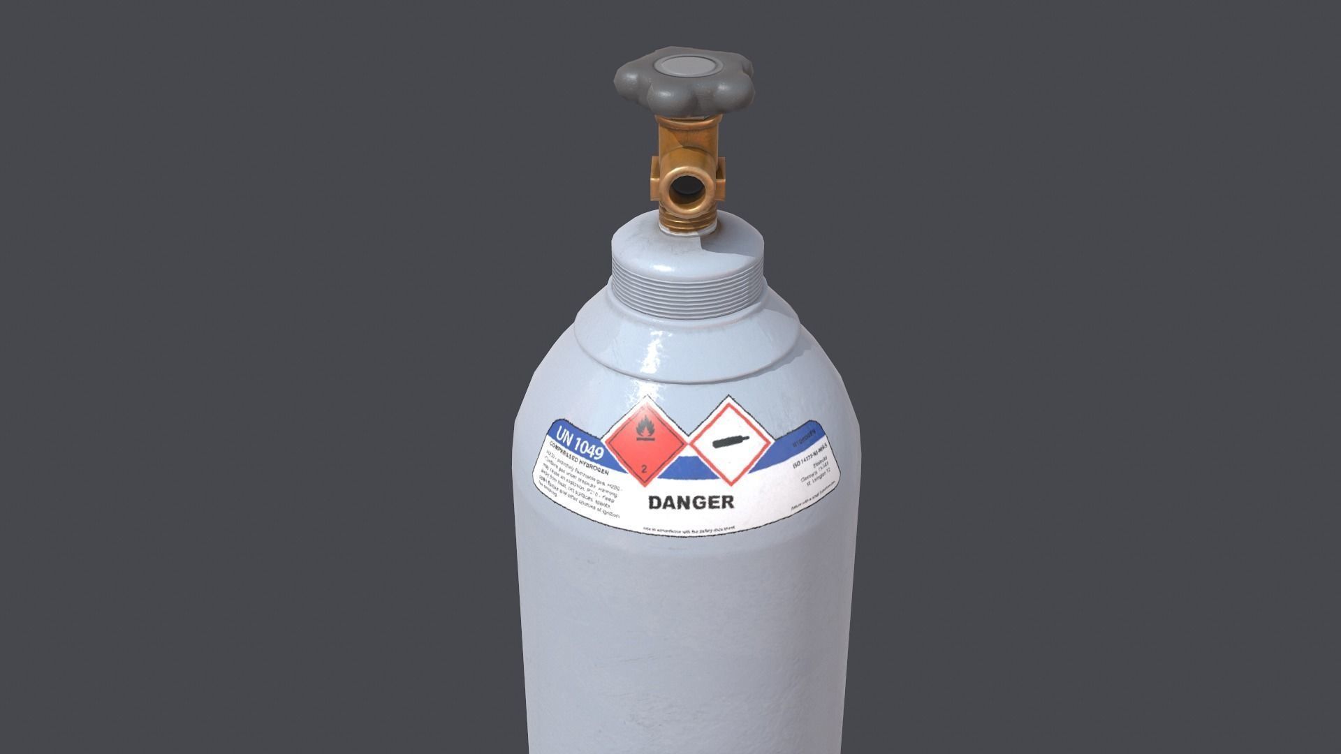 Gas bottle Low-poly 3D model_7