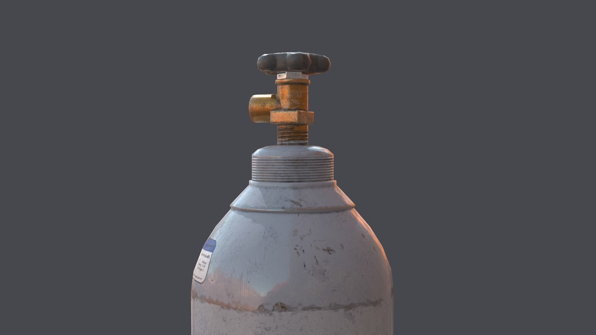 Gas bottle Low-poly 3D model_4