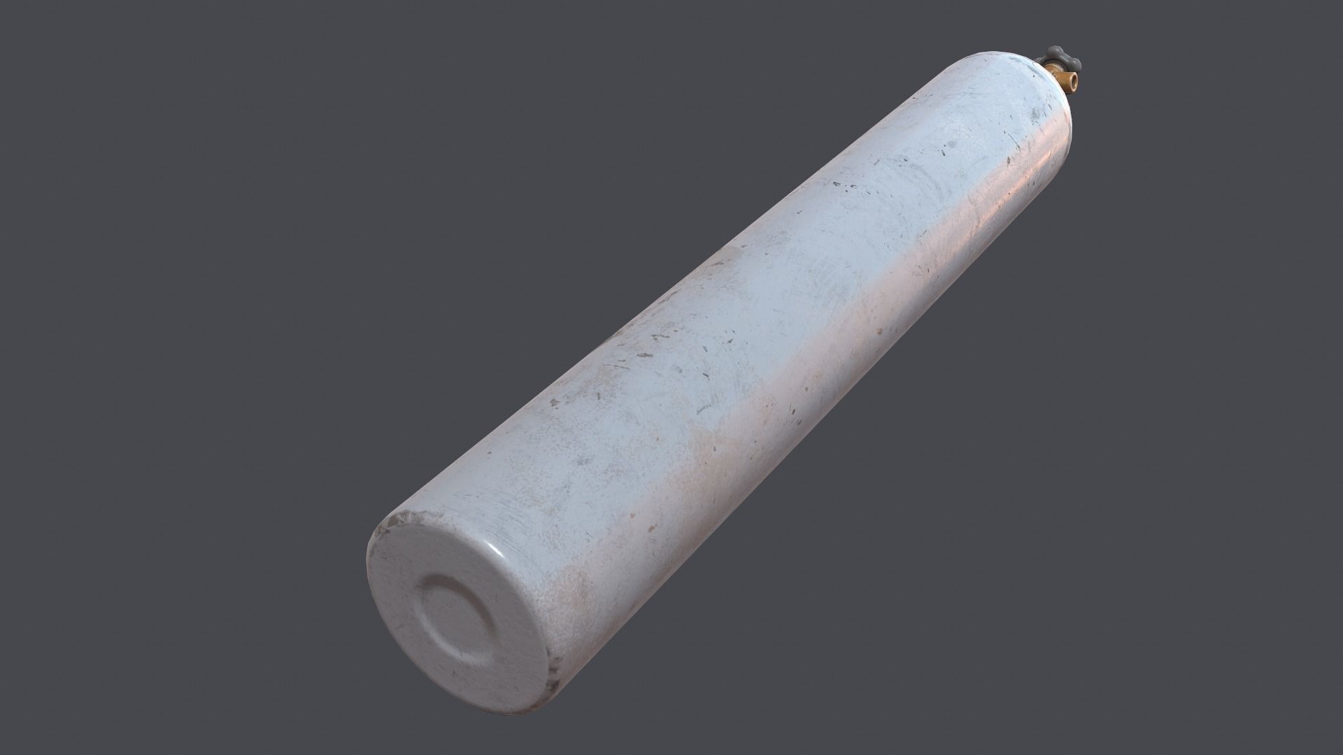 Gas bottle Low-poly 3D model_11