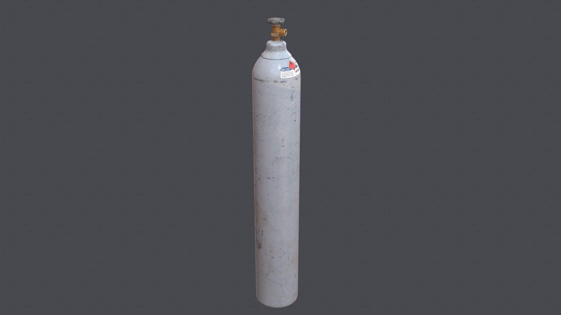 Gas bottle Low-poly 3D model_5