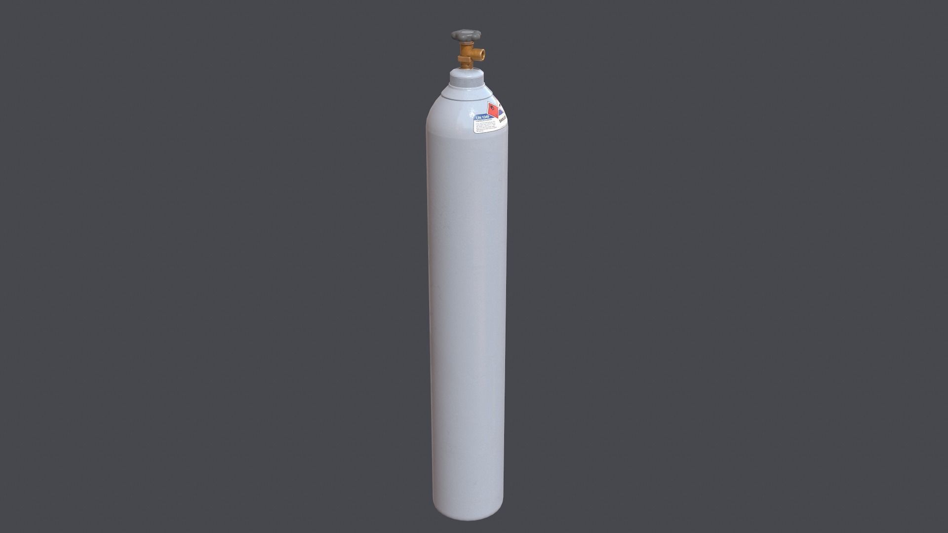 Gas bottle Low-poly 3D model_6