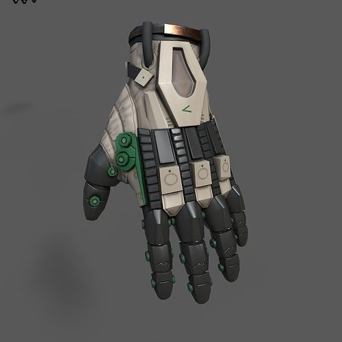 Scifi glove warior ver 2 Low-poly 3D model