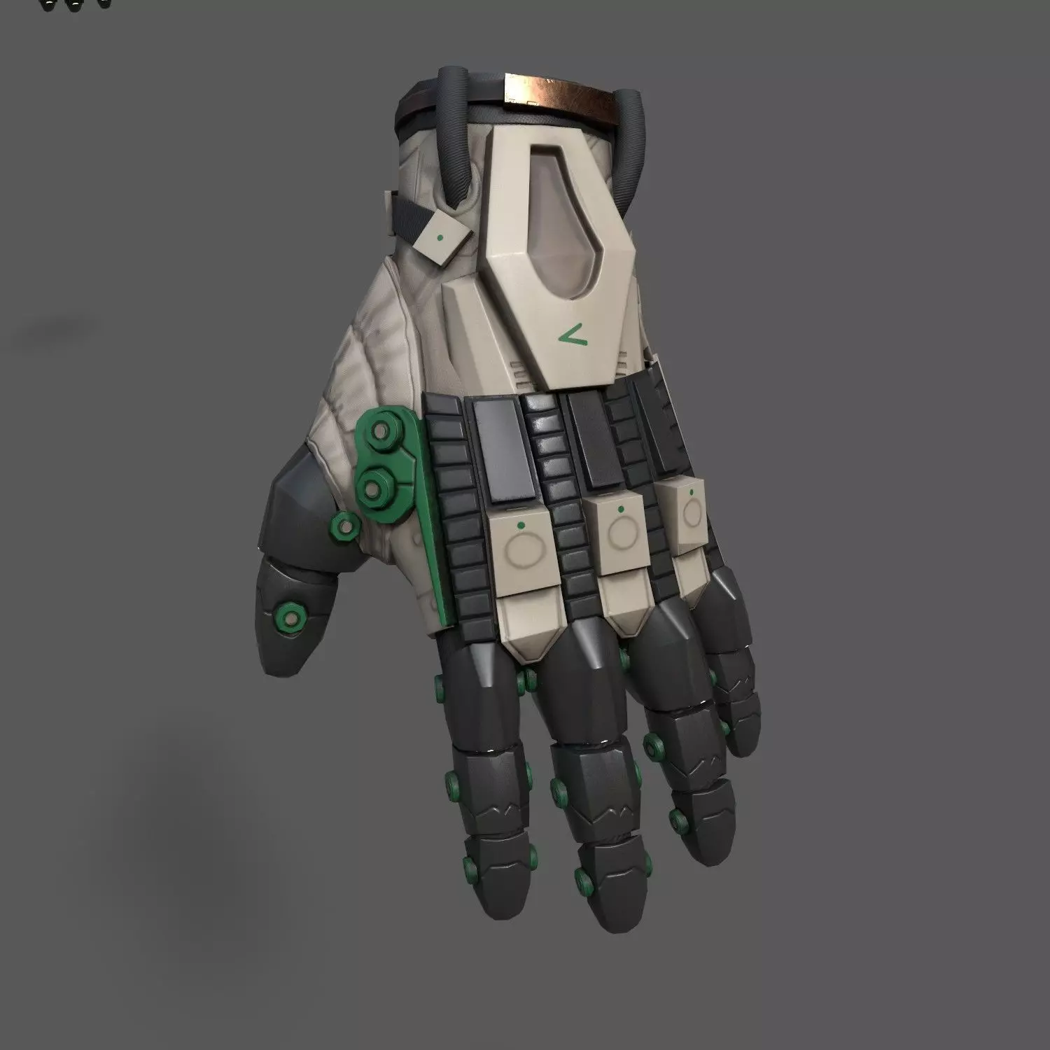Scifi glove warior ver 2 Low-poly 3D model_0