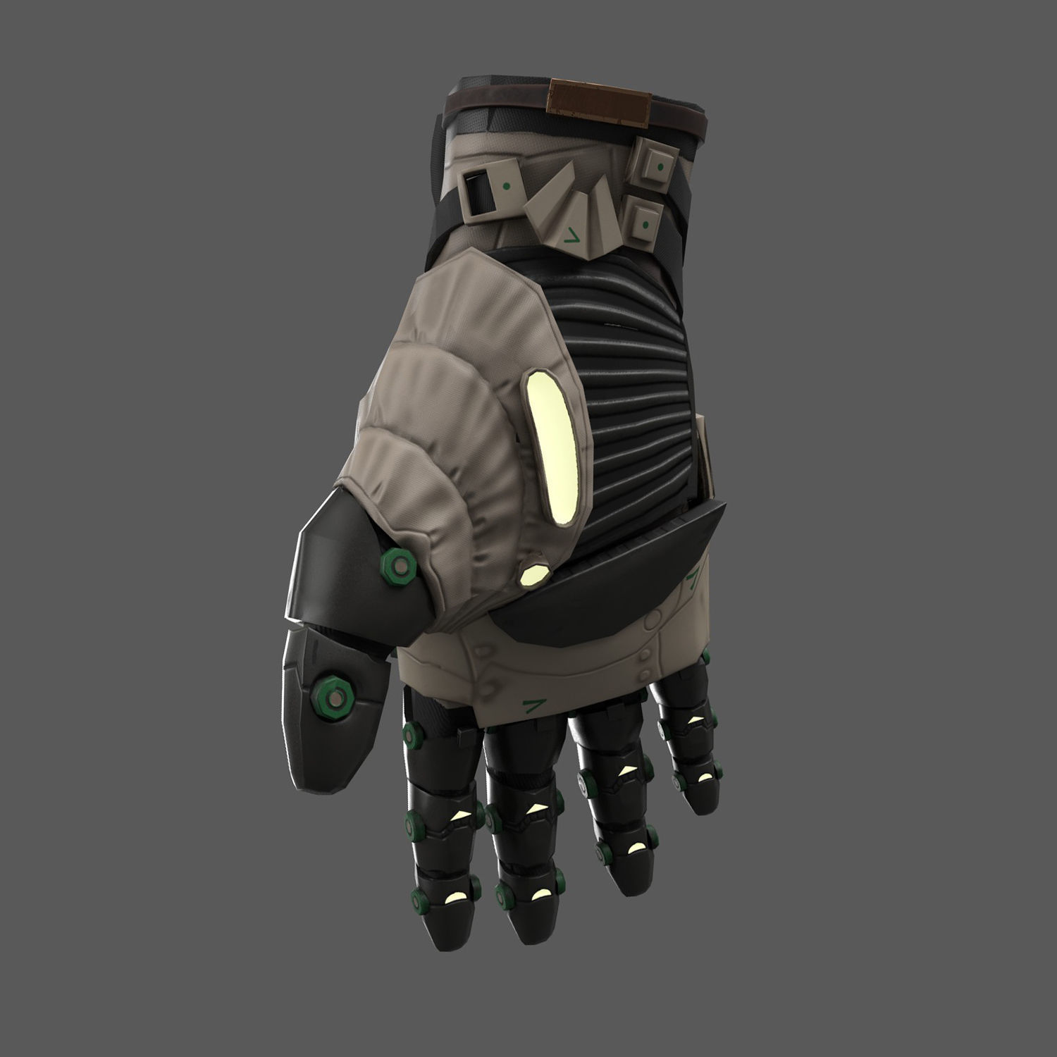 Scifi glove warior ver 2 Low-poly 3D model_2