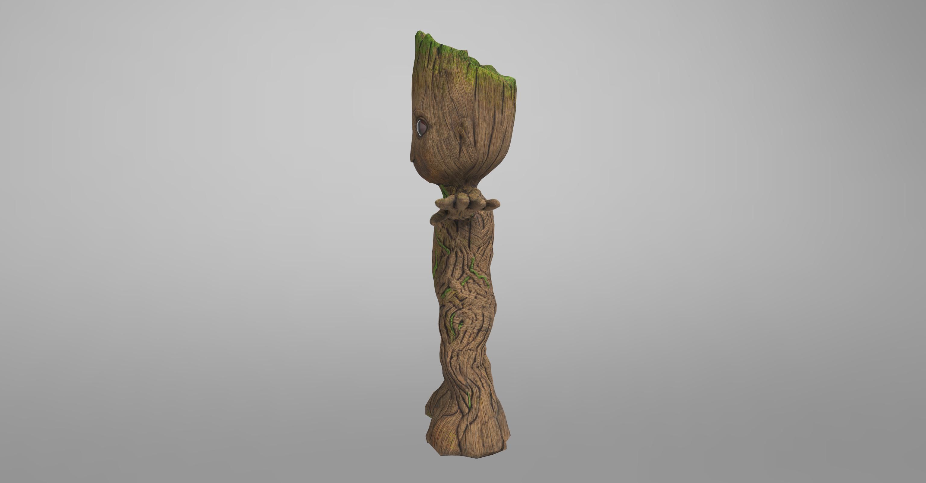 small groot Low-poly 3D model_7