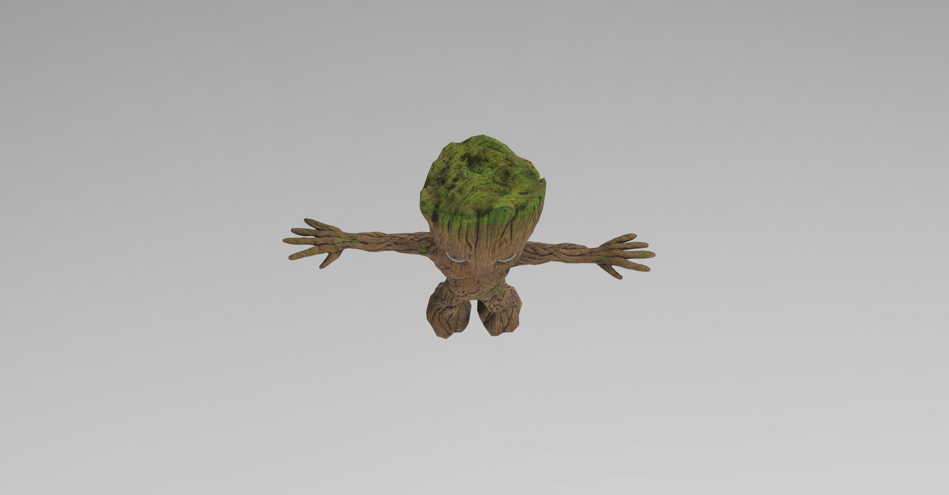 small groot Low-poly 3D model_5