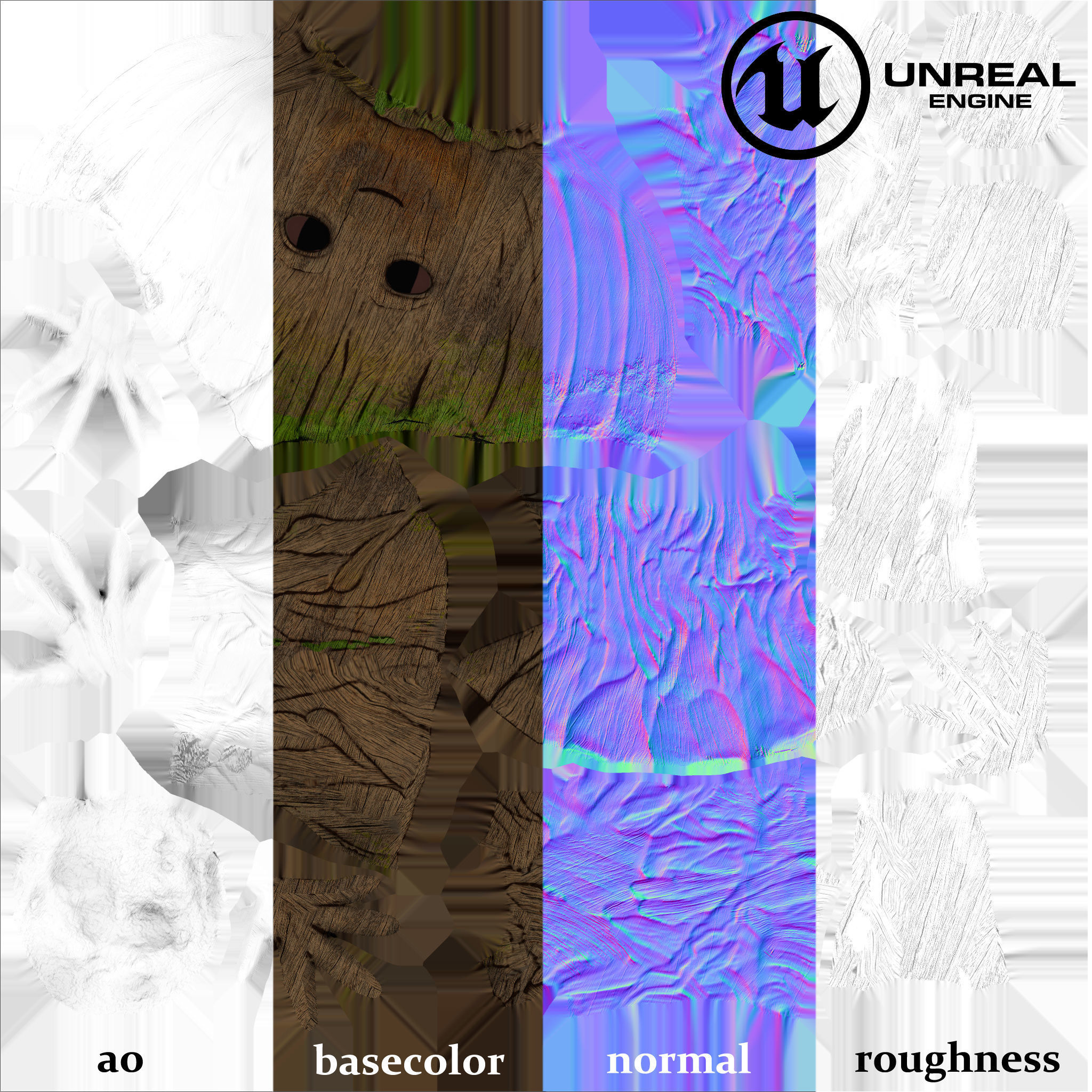 small groot Low-poly 3D model_1