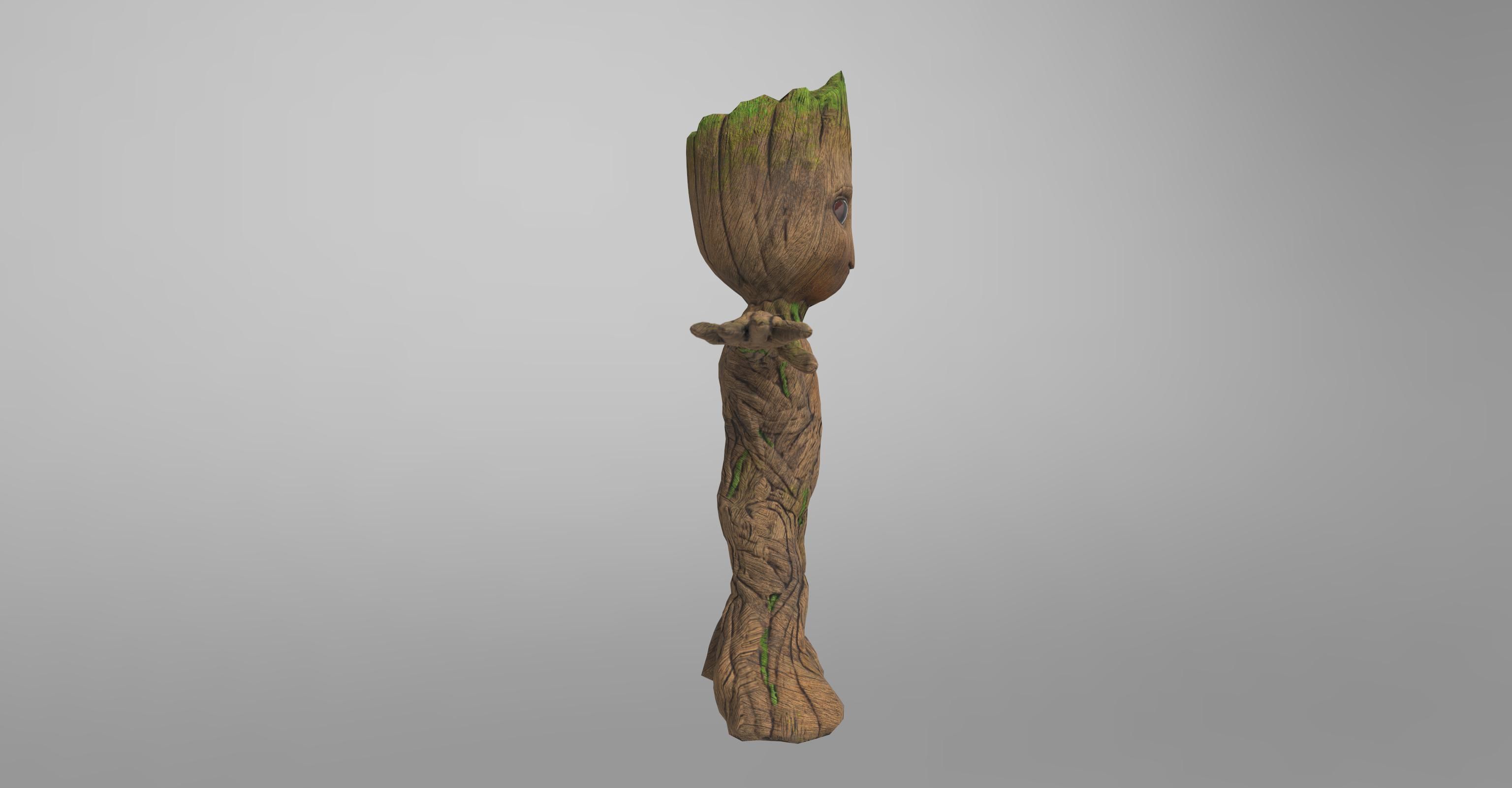 small groot Low-poly 3D model_6