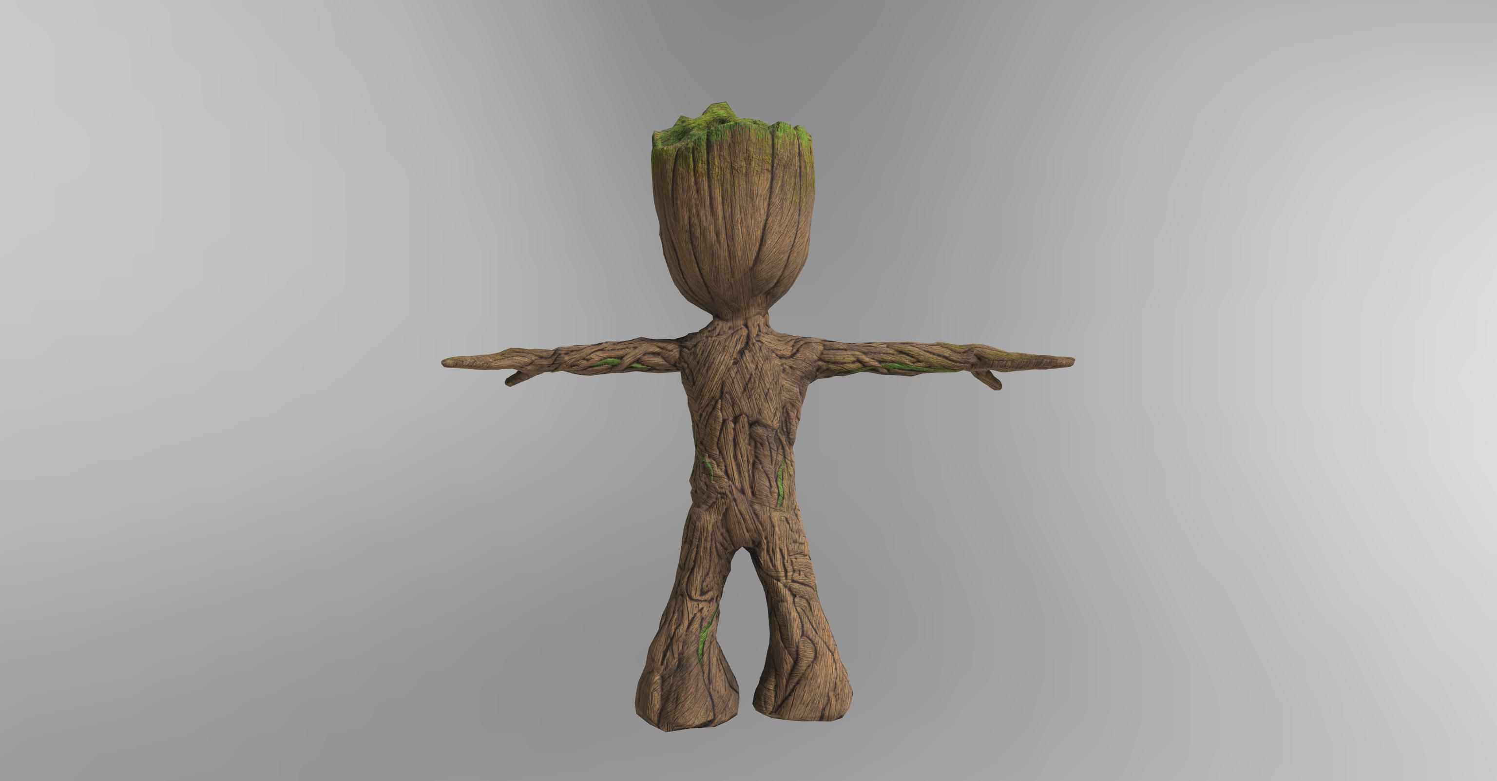 small groot Low-poly 3D model_4