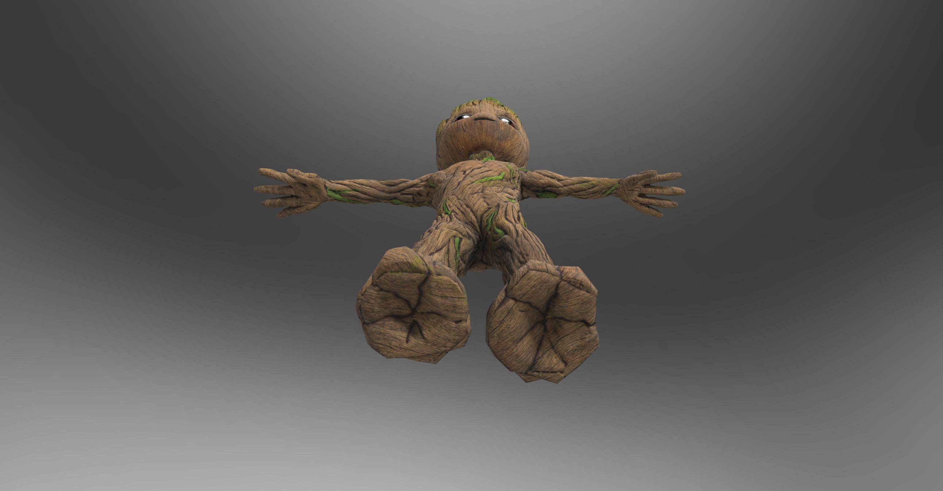 small groot Low-poly 3D model_8
