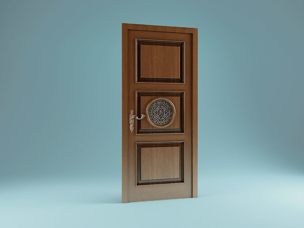 door classic china 3D model_0