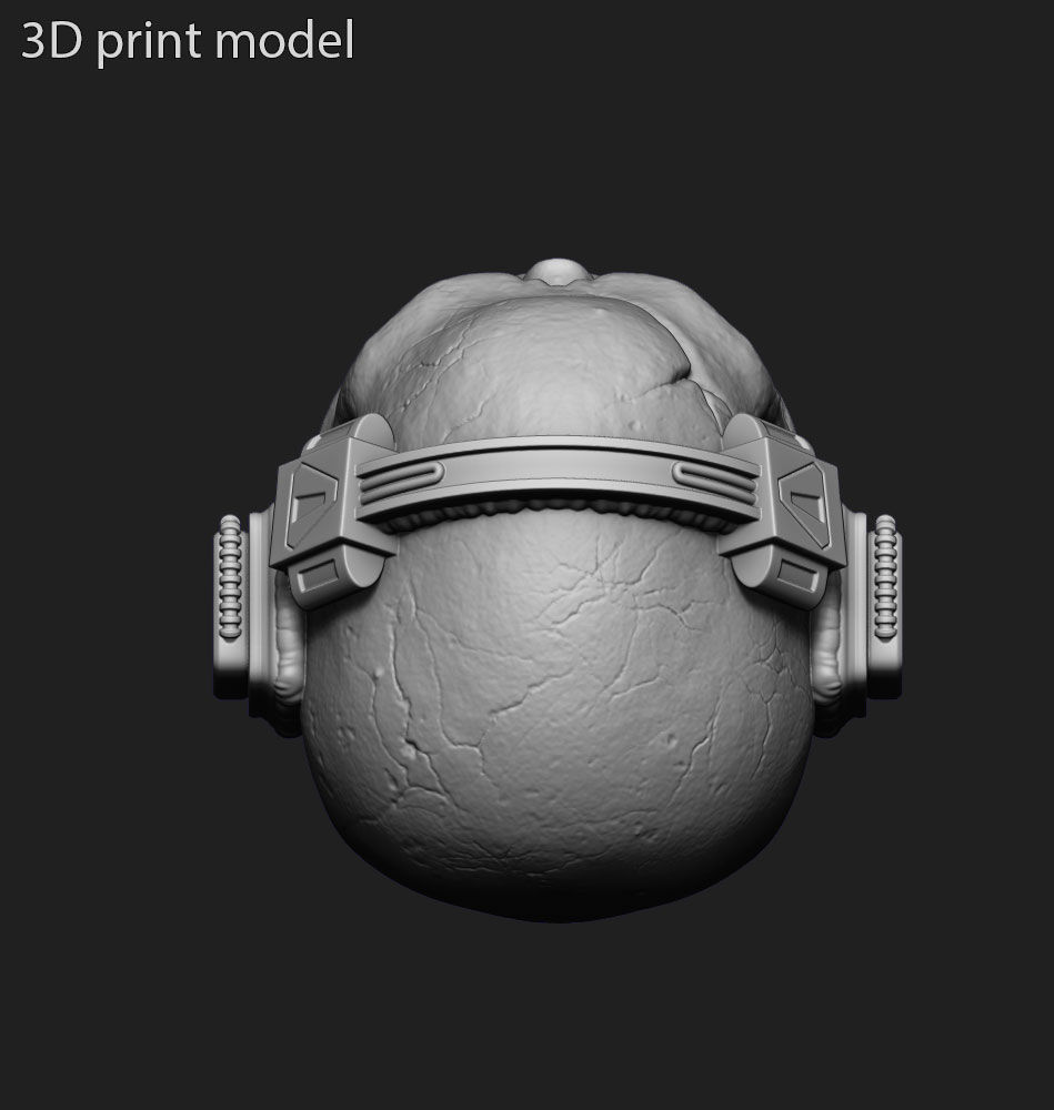 skull pendant jewelry with headphone vol3 3D print model_6