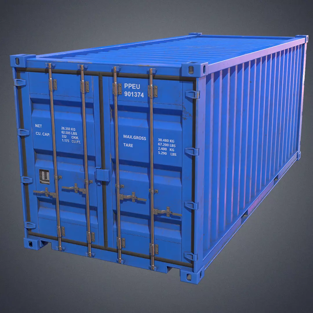 Container shipping Low-poly 3D model