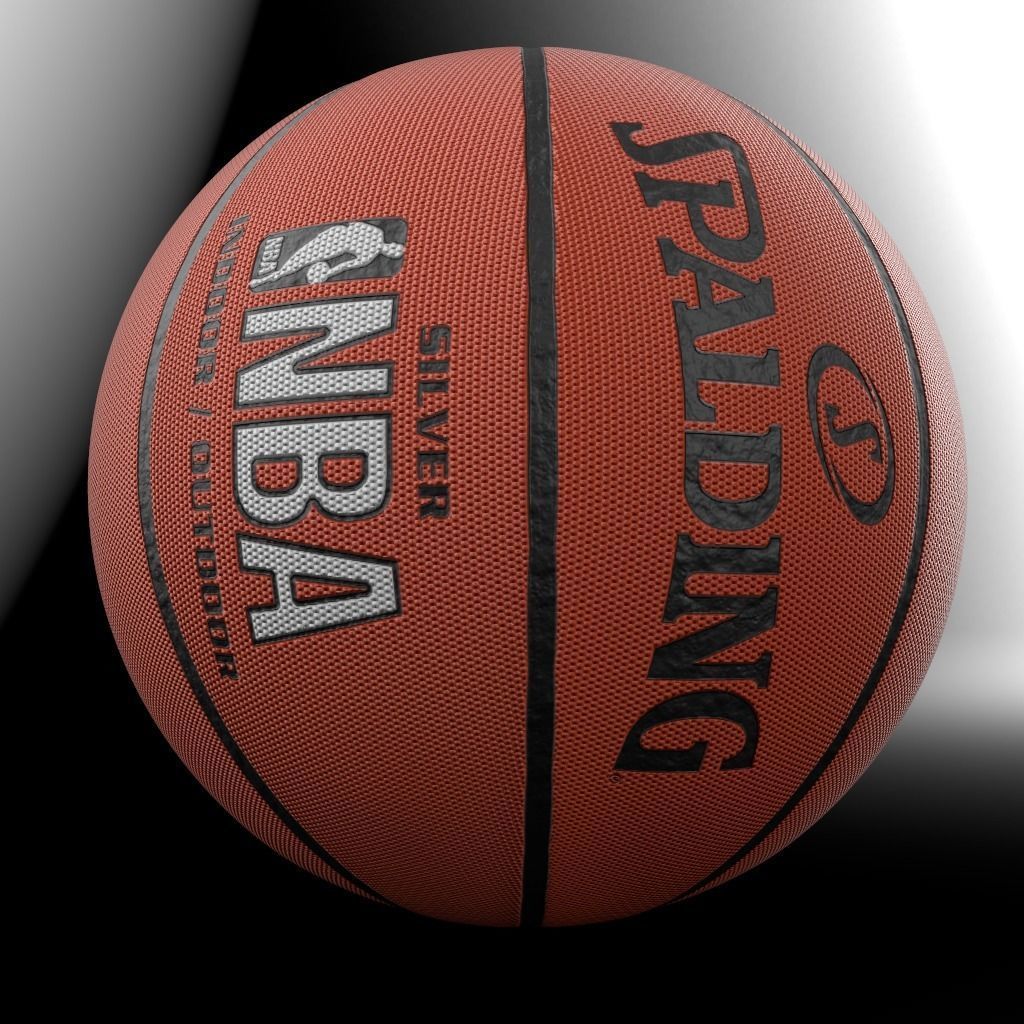 Basketball ball Low-poly 3D model_4