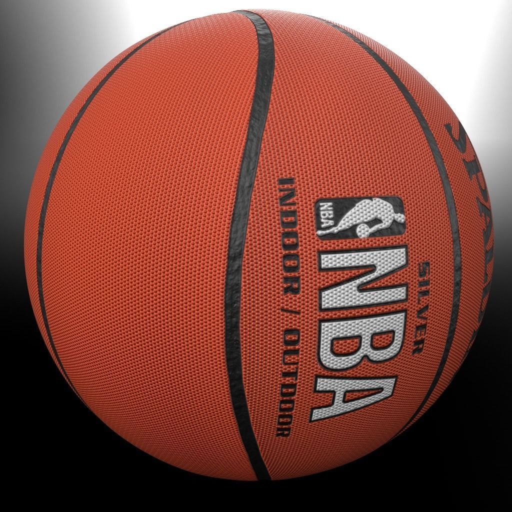 Basketball ball Low-poly 3D model_0
