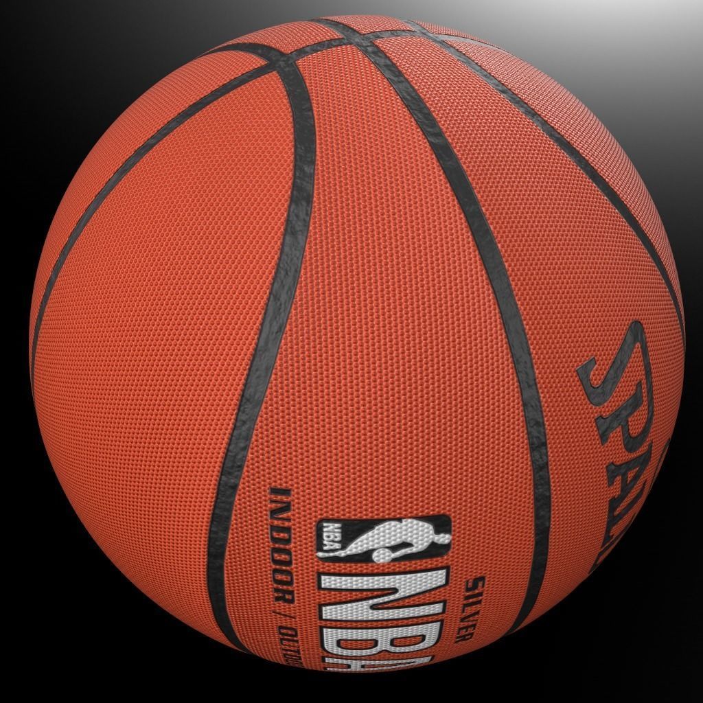 Basketball ball Low-poly 3D model_1
