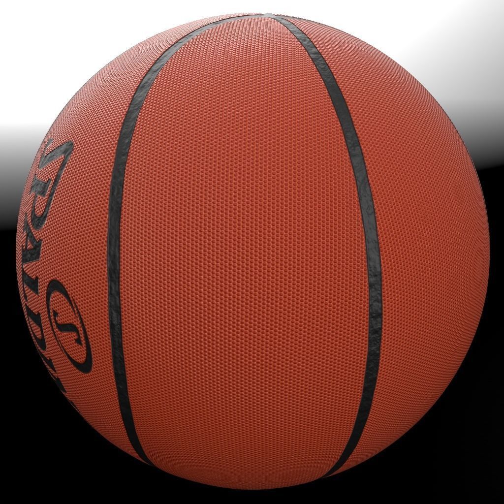 Basketball ball Low-poly 3D model_2