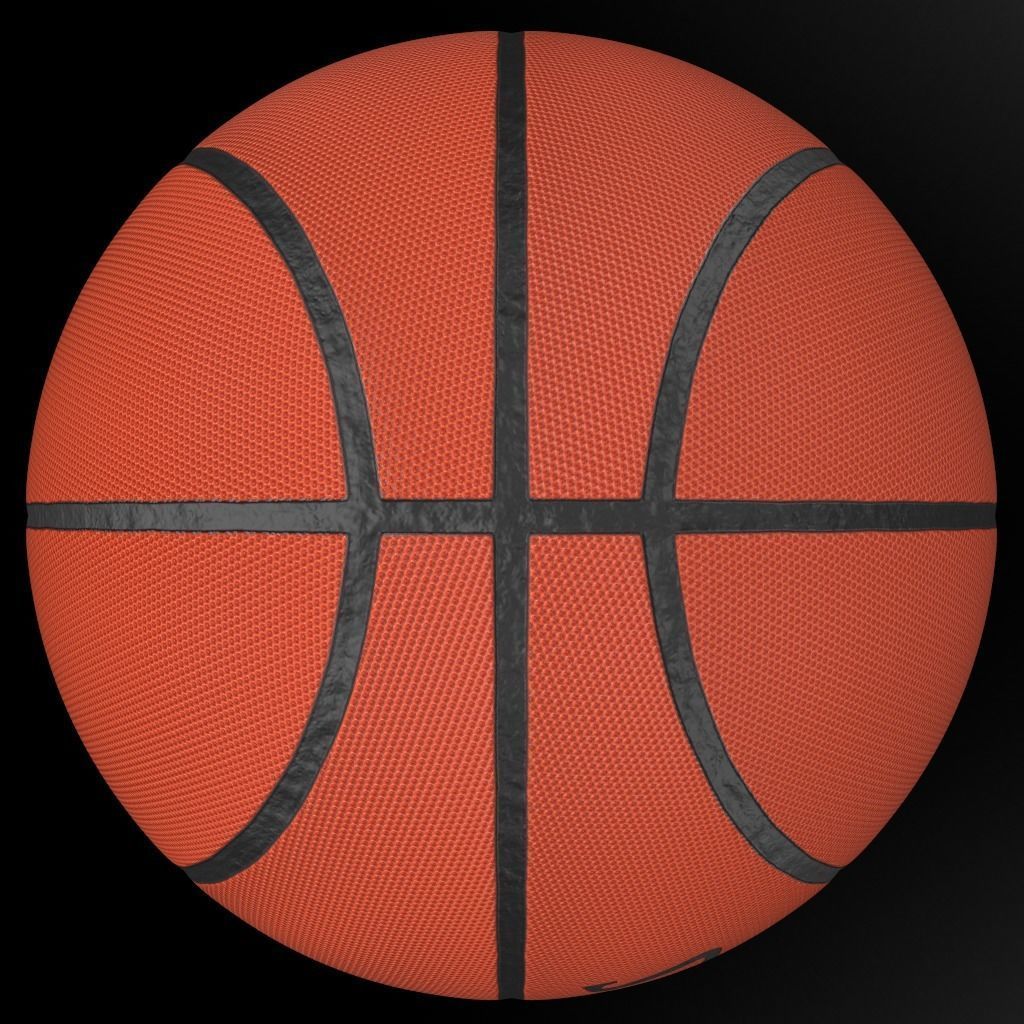 Basketball ball Low-poly 3D model_3