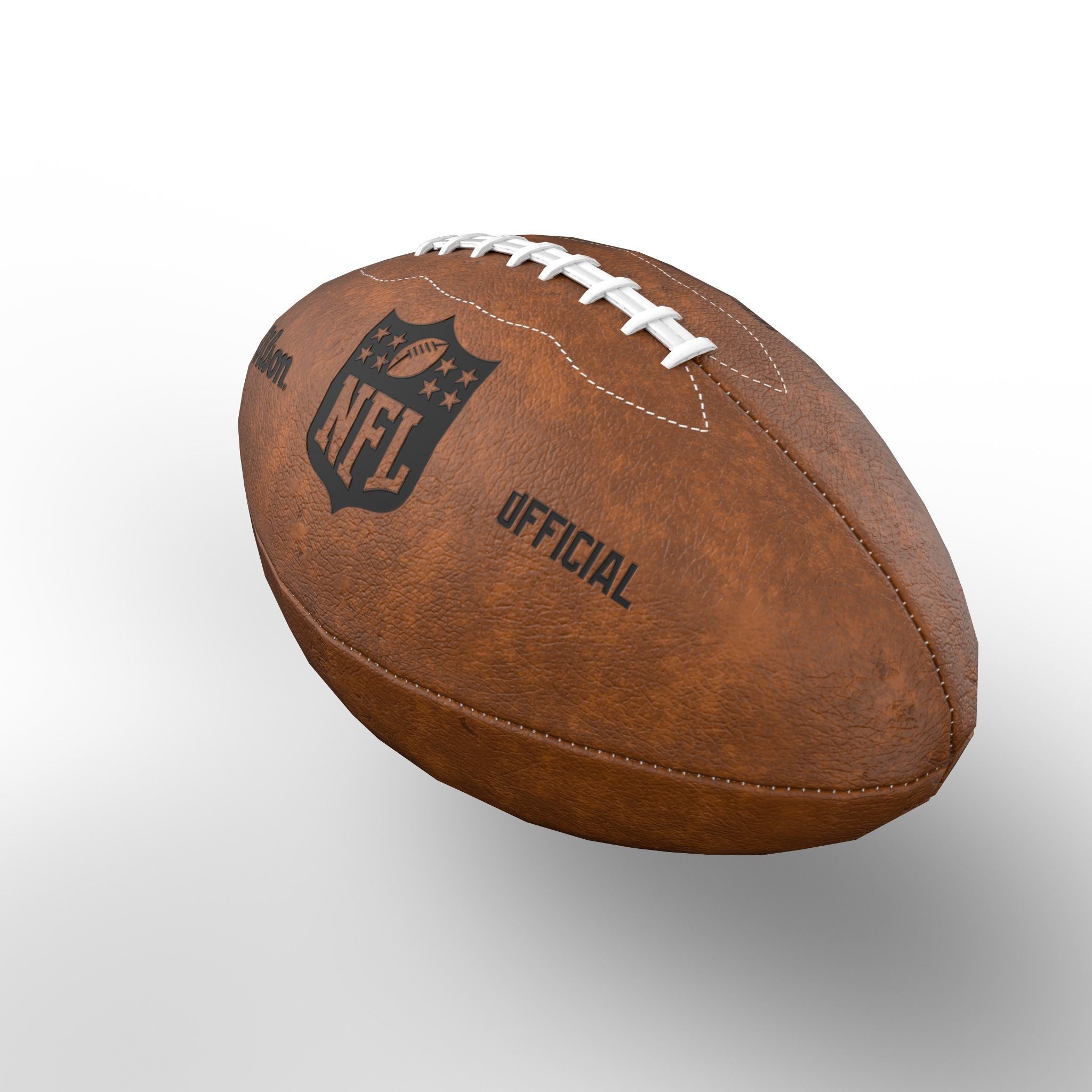 Rugby ball Low-poly 3D model_2