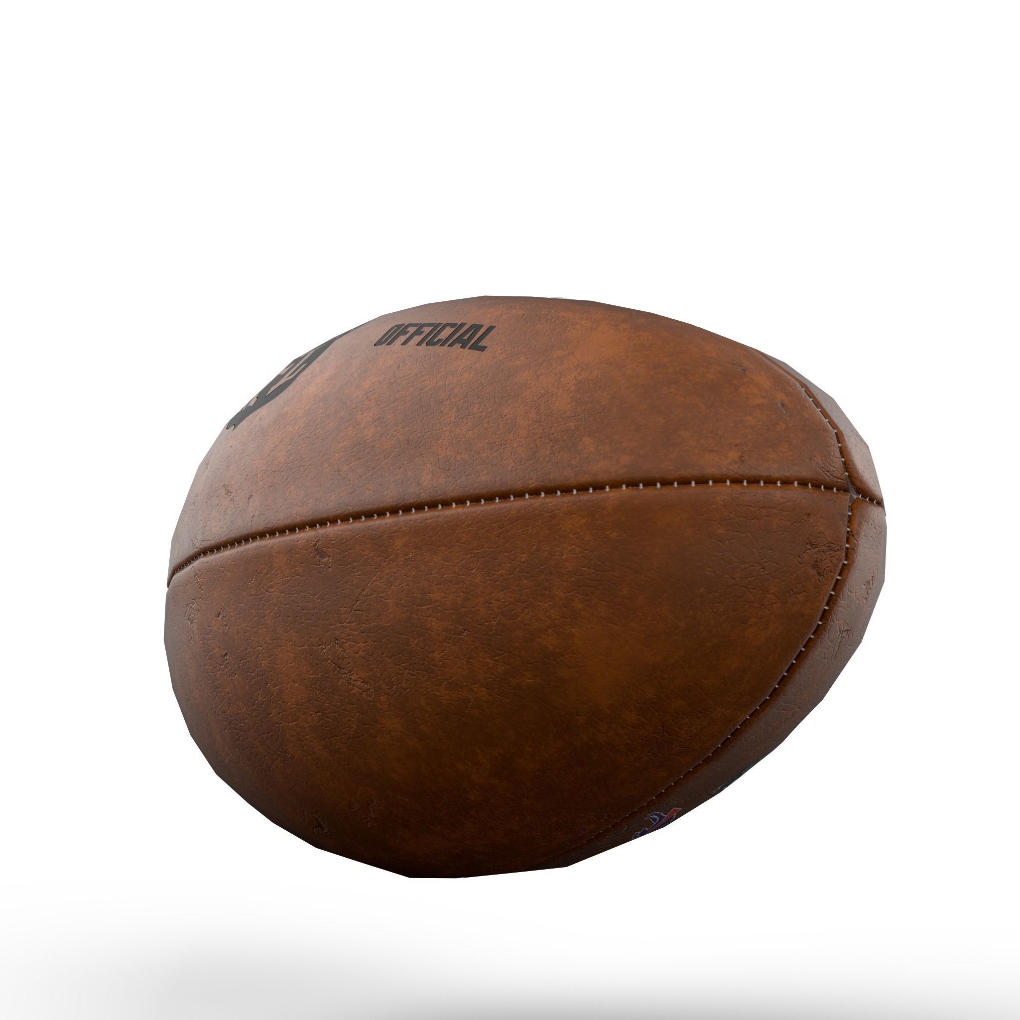 Rugby ball Low-poly 3D model_4