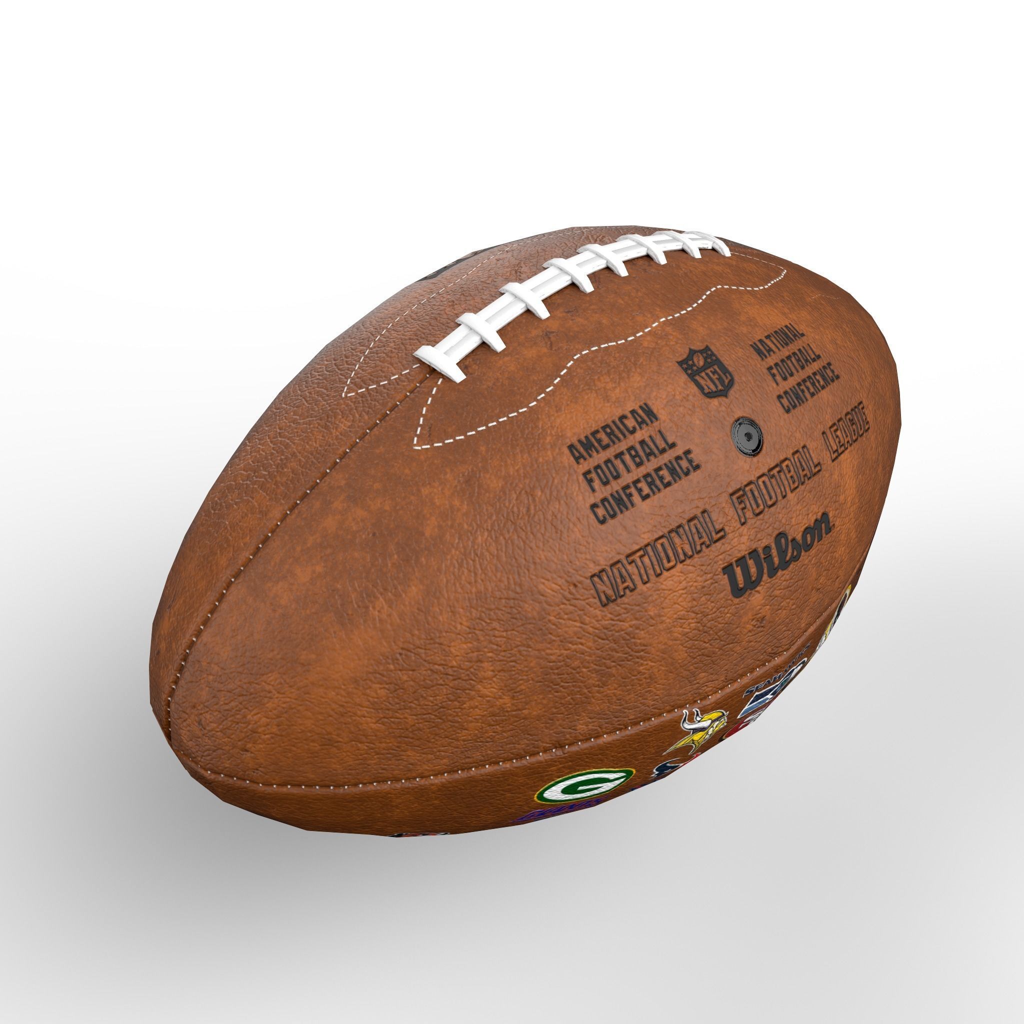 Rugby ball Low-poly 3D model_1