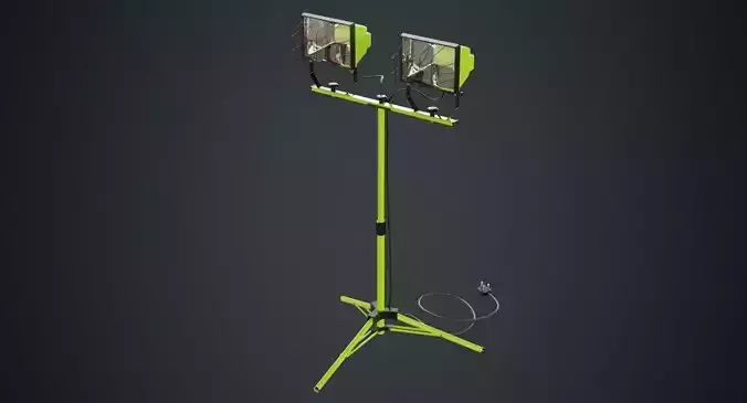 Mobile Construction Light 1 Untextured 3D model Mobile Construction Light 1 Untextured 3D model