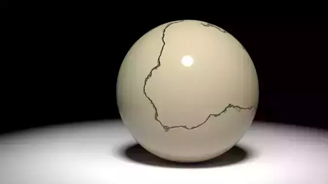 Ball with crackled 3D model