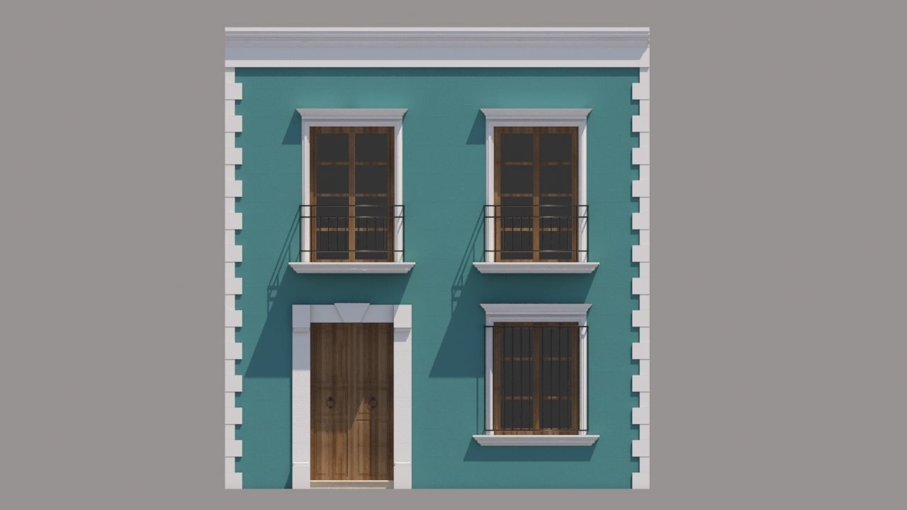 Mexican House 3D model_5