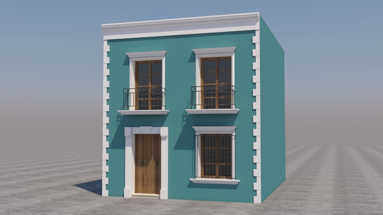 Mexican House 3D model_1
