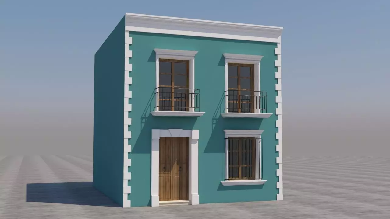 Mexican House 3D model_0
