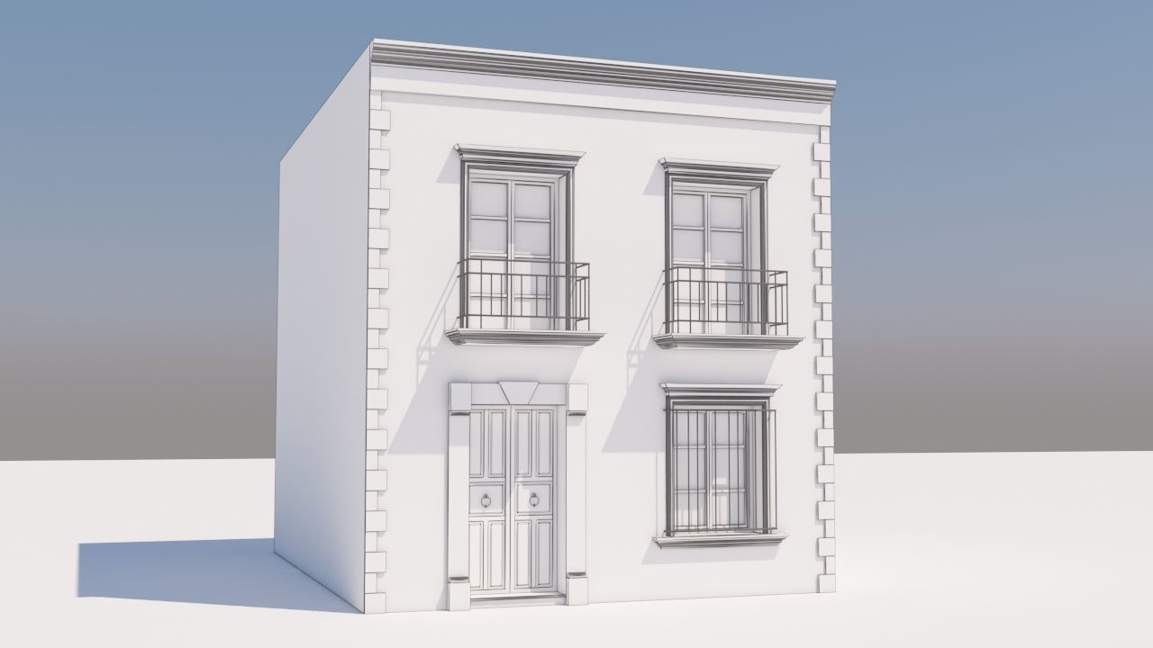 Mexican House 3D model_6