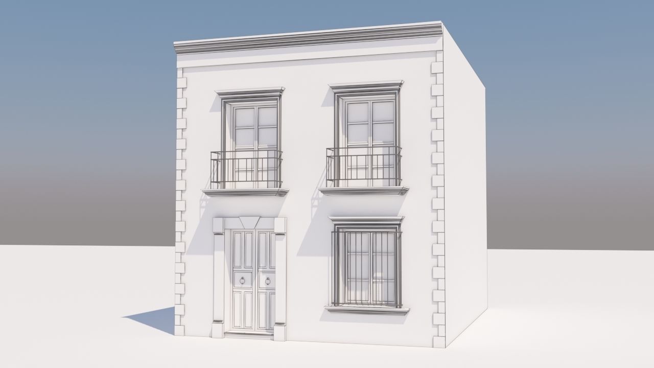 Mexican House 3D model_7