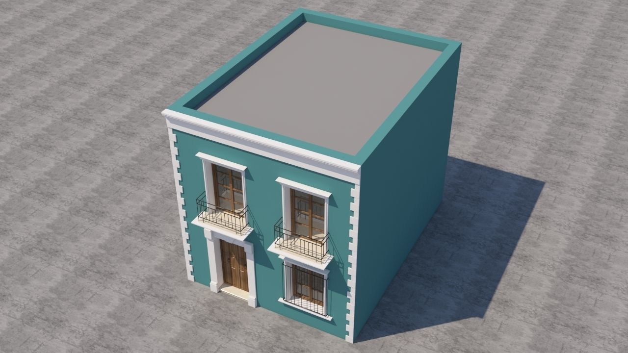 Mexican House 3D model_4