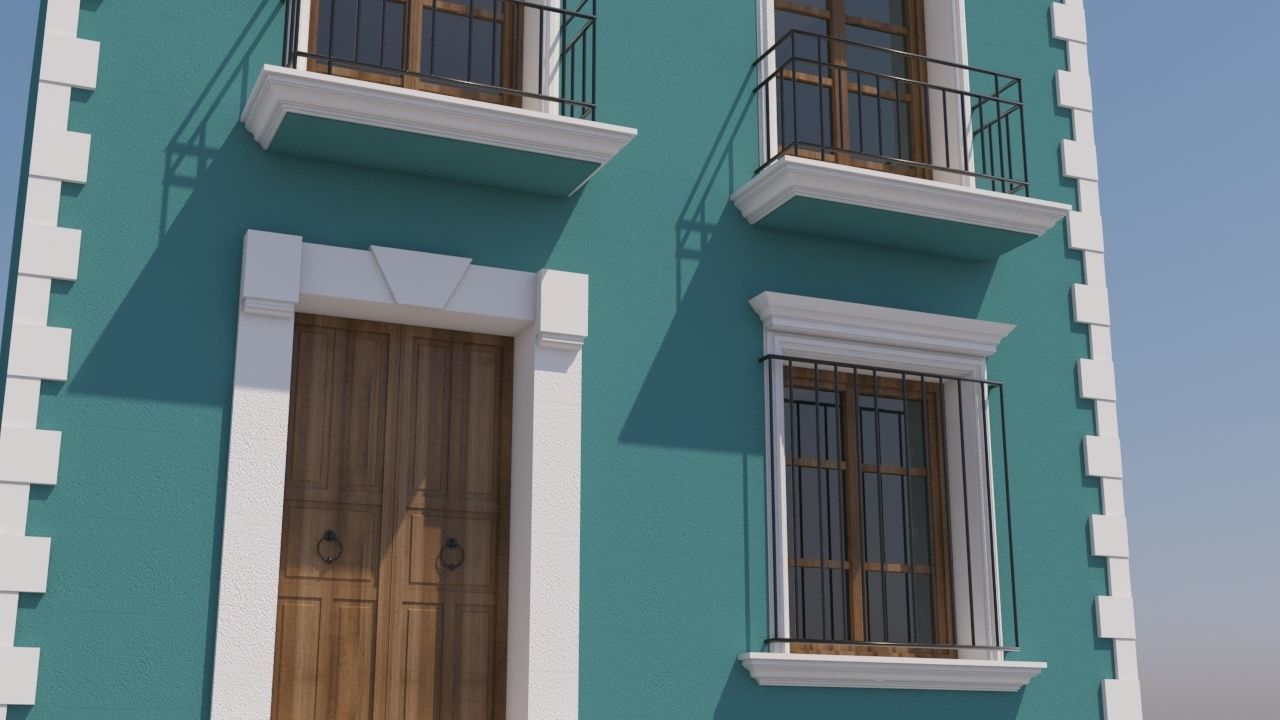 Mexican House 3D model_2