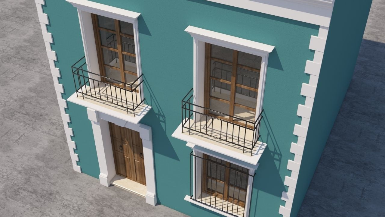Mexican House 3D model_3