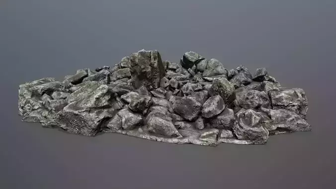 rocks pile of Low-poly 3D model