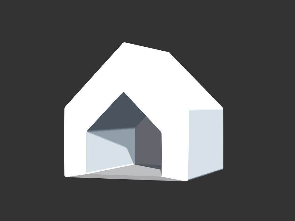 dog house Low-poly 3D model_12