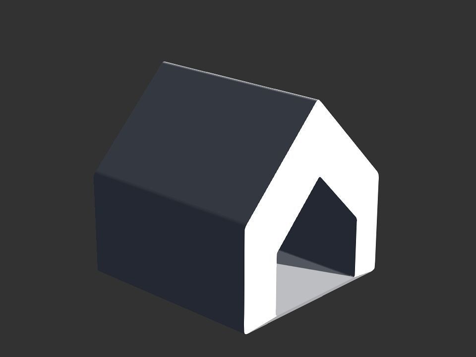dog house Low-poly 3D model_39