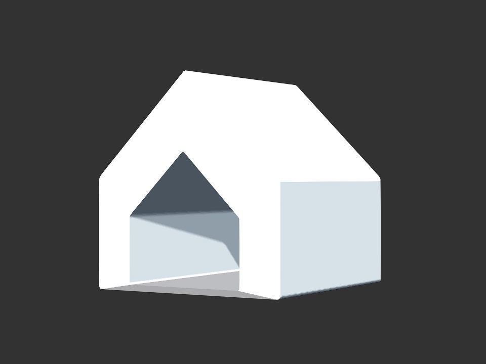 dog house Low-poly 3D model_23