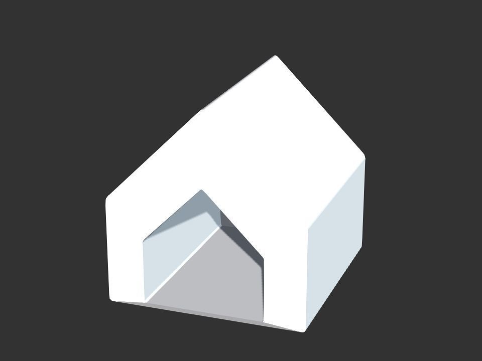 dog house Low-poly 3D model_24